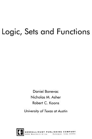 Cover of Logic, Sets and Functions