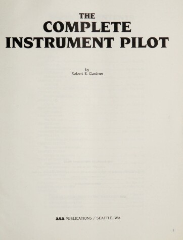 Book cover for Complete Instrument Pilot