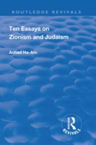 Cover of Revival: Ten Essays on Zionism and Judaism (1922)