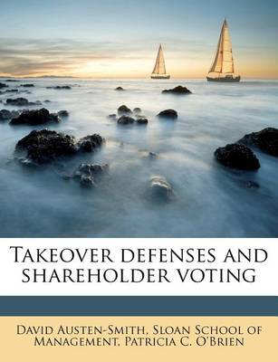 Book cover for Takeover Defenses and Shareholder Voting