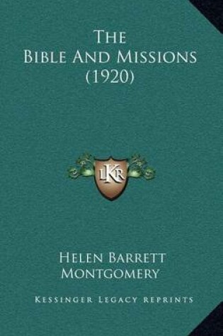 Cover of The Bible and Missions (1920)