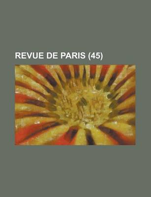 Book cover for Revue de Paris (45)