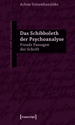 Book cover for Das Schibboleth Der Psychoanalyse