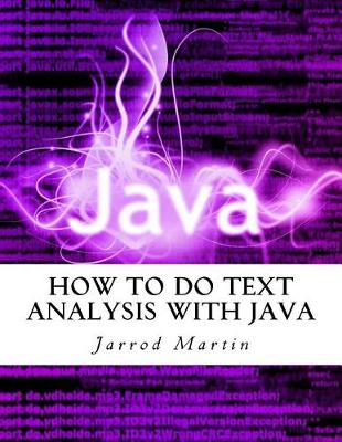 Book cover for How to Do Text Analysis with Java