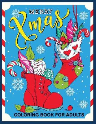 Book cover for Merry Xmas Coloring Book for Adults