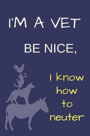 Cover of I'm a Vet Be Nice Blank Lined Notebook Journal