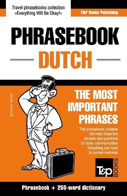 Book cover for English-Dutch phrasebook and 250-word mini dictionary