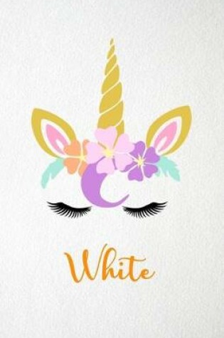 Cover of White A5 Lined Notebook 110 Pages