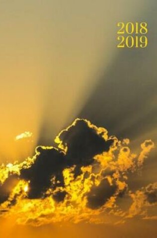 Cover of 2018 2019 Yellow Sunrise 15 Months Daily Planner