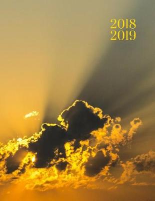 Book cover for 2018 2019 Yellow Sunrise 15 Months Daily Planner