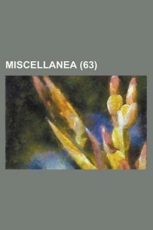 Cover of Miscellanea (63)