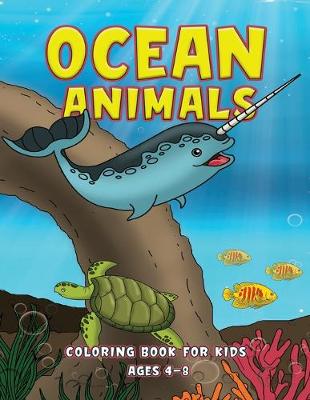 Book cover for Ocean Animals Coloring Book For Kids Ages 4-8