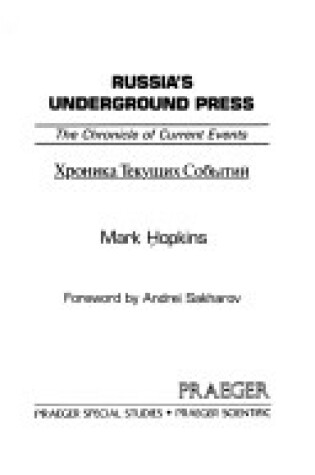 Cover of Russia's Underground Press