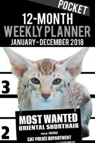 Cover of 2018 Pocket Weekly Planner - Most Wanted Oriental Shorthair