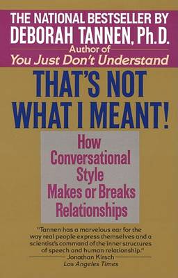 Book cover for That's Not What I Meant!