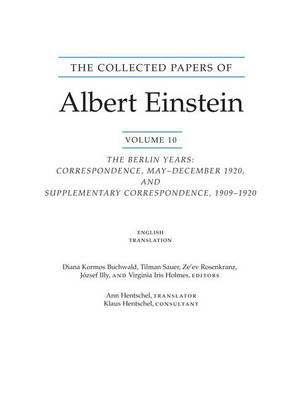 Cover of The Collected Papers of Albert Einstein, Volume 10 (English)