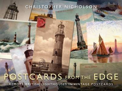 Book cover for Postcards from the Edge: Remote British Lighthouses in Vintage Postcards