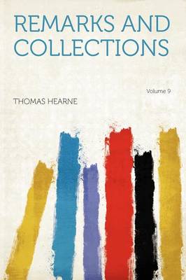 Book cover for Remarks and Collections Volume 9