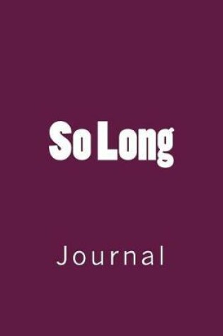 Cover of So Long