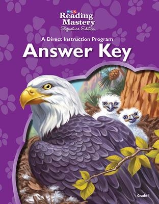 Book cover for Reading Mastery Reading/Literature Strand Grade 4, Answer Key