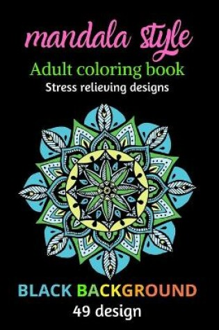 Cover of Mandala style, adult coloring book