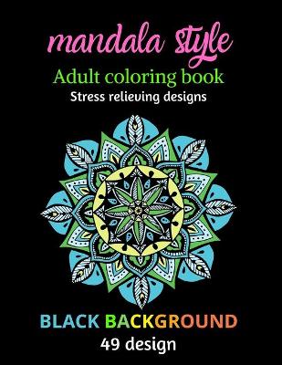 Book cover for Mandala style, adult coloring book