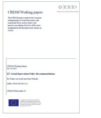 Cover of EU Social Innovation Policy Recommendations