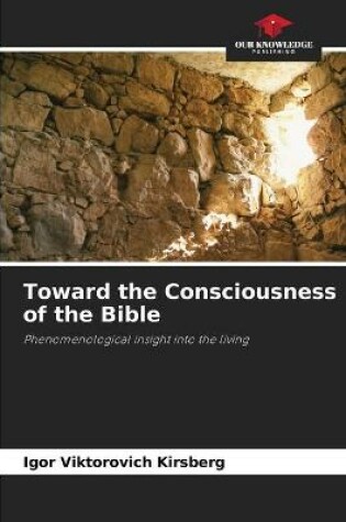 Cover of Toward the Consciousness of the Bible