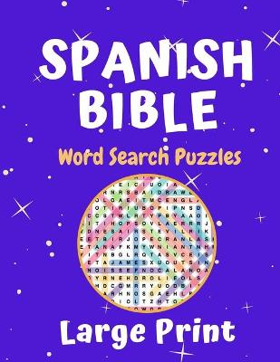 Book cover for Spanish Bible Word Search Puzzle Large Print Book