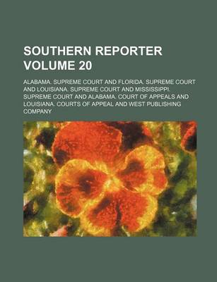 Book cover for Southern Reporter Volume 20