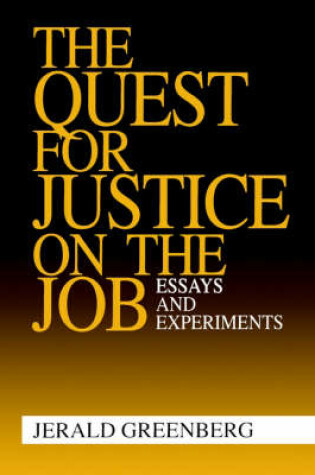 Cover of The Quest for Justice on the Job