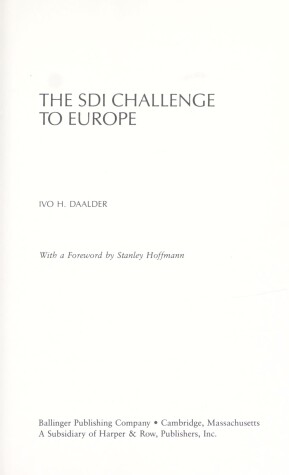 Book cover for Strategic Defence Initiative Challenge to Europe