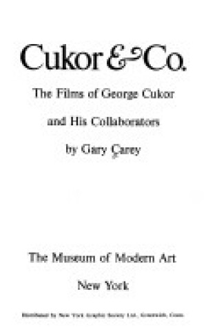 Cover of Cukor & Co.