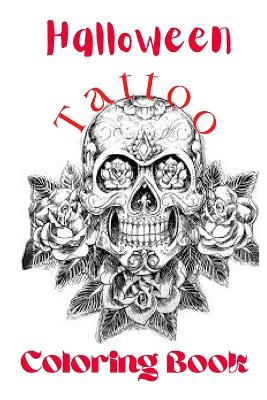 Book cover for Halloween Tattoo Coloring Book