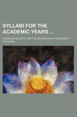 Cover of Syllabi for the Academic Years