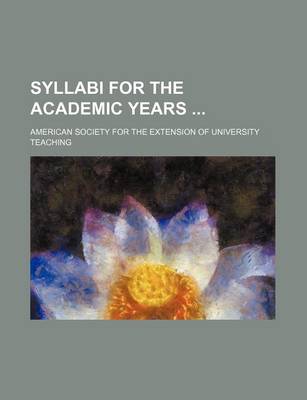 Book cover for Syllabi for the Academic Years