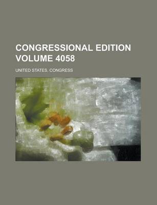 Book cover for Congressional Edition Volume 4058