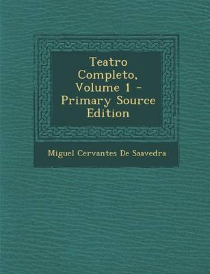 Book cover for Teatro Completo, Volume 1 - Primary Source Edition