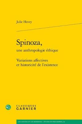 Book cover for Spinoza, Une Anthropologie Ethique