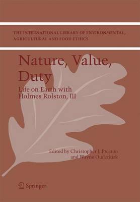 Book cover for Nature, Value, Duty