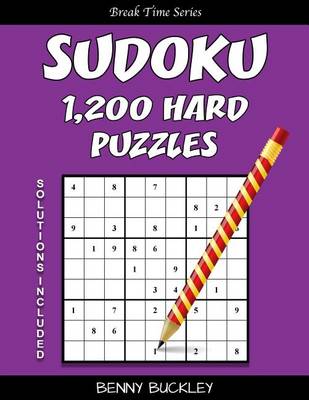 Book cover for Sudoku 1,200 Hard Puzzles. Solutions Included
