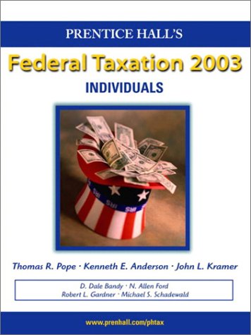 Book cover for Prentice Hall Federal Taxation 2003, Individuals and Tax Analyst OneDisc Tax Research Program