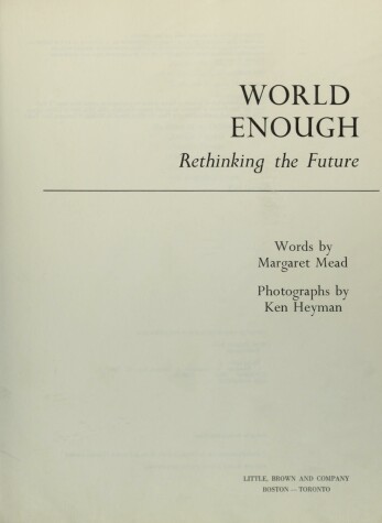 Book cover for World Enough