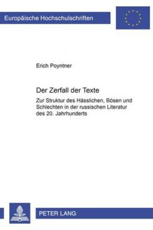 Cover of Der Zerfall Der Texte
