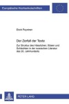 Book cover for Der Zerfall Der Texte