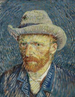 Book cover for Self-Portrait with Grey Felt Hat, Vincent Van Gogh. Blank Journal