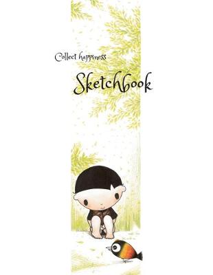 Book cover for Collect happiness sketchbook (Hand drawn illustration cover vol .16 )(8.5*11) (100 pages) for Drawing, Writing, Painting, Sketching or Doodling