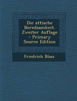 Book cover for Die Attische Beredsamkeit. Zweiter Auflage