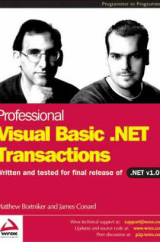 Cover of Professional VB.NET Transactions
