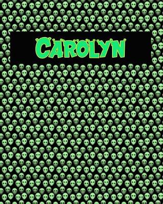 Book cover for 120 Page Handwriting Practice Book with Green Alien Cover Carolyn